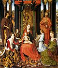 The Mystic Marriage Of St. Catherine Of Alexandria (central panel of the San Giovanni Polyptch) by Hans Memling